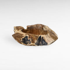 LARGE TEAK WOOD BOWL ONE OF A KIND - Chora Mykonos