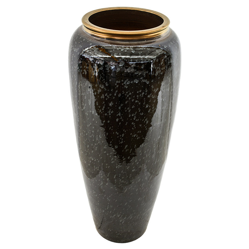 Terracotta Black Pattern Planter – Striking Statement Piece for Elegant Spaces ✨