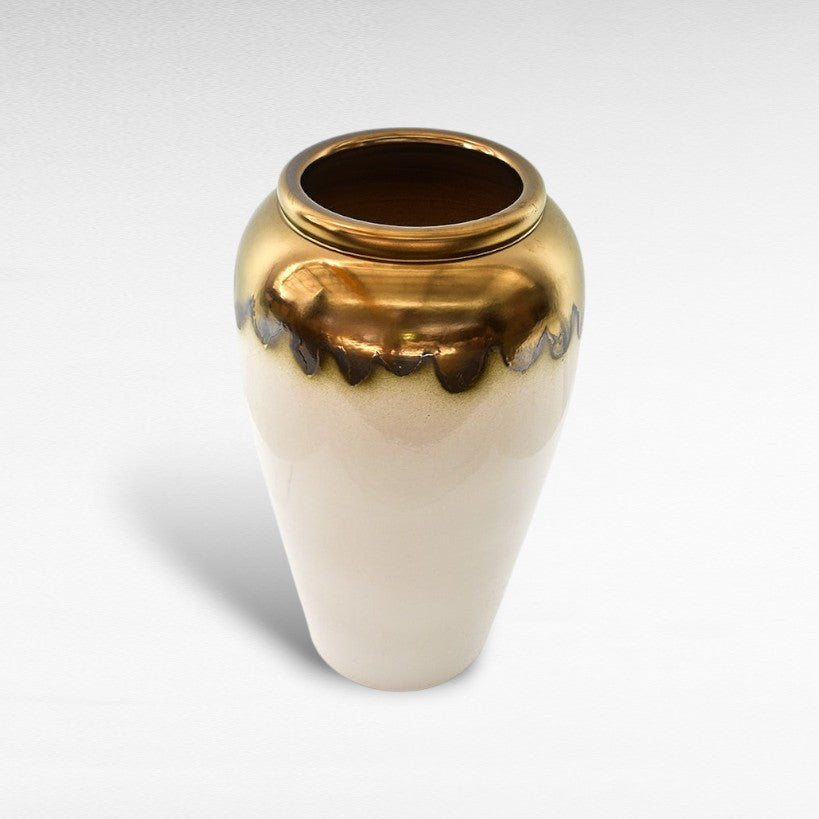 CERAMIC PLANTER WITH ENAMEL PAINTING Φ40 |Η60 CM