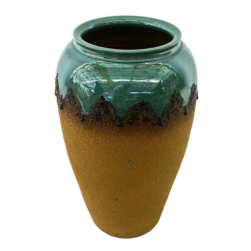 Terracotta Green Planter – Stylish Indoor Accent for Small Plants