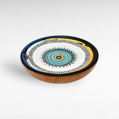 HANDPAINTED TEAK BOWL - Chora Mykonos