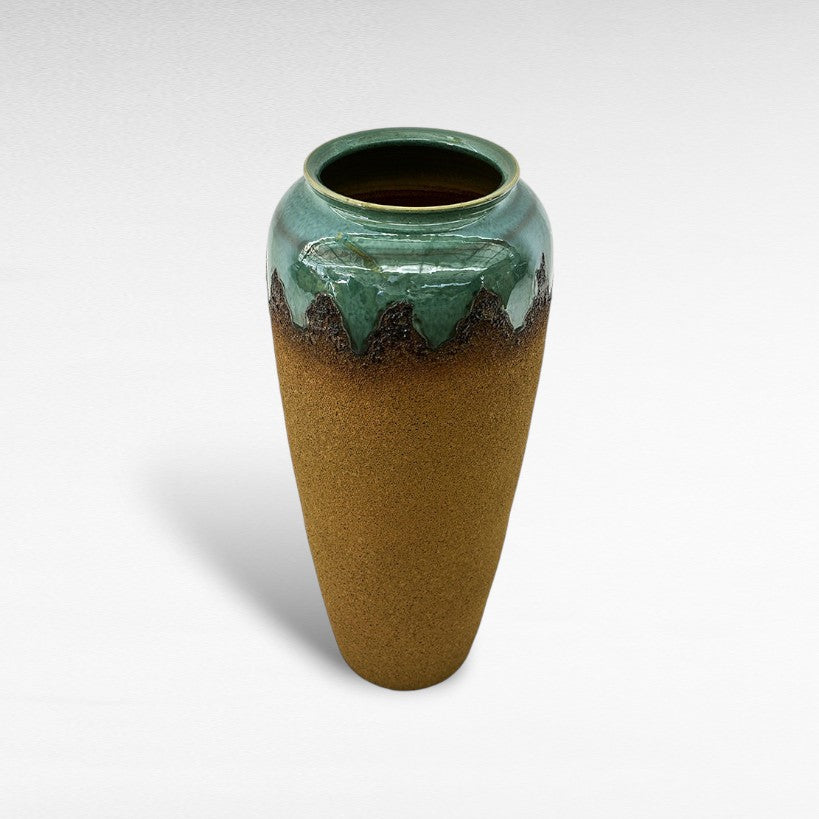 CERAMIC PLANTER WITH ENAMEL PAINTING Φ40 |Η90 CM
