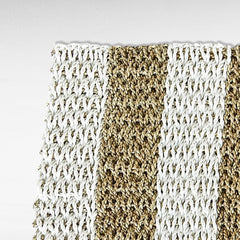 CARPET SYNTHETIC RATTAN NATURAN AND WHITE - Chora Mykonos