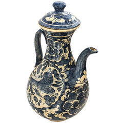 HANDPAINTED DECORATIVE TEA POT 30x30x52cm - Chora Mykonos