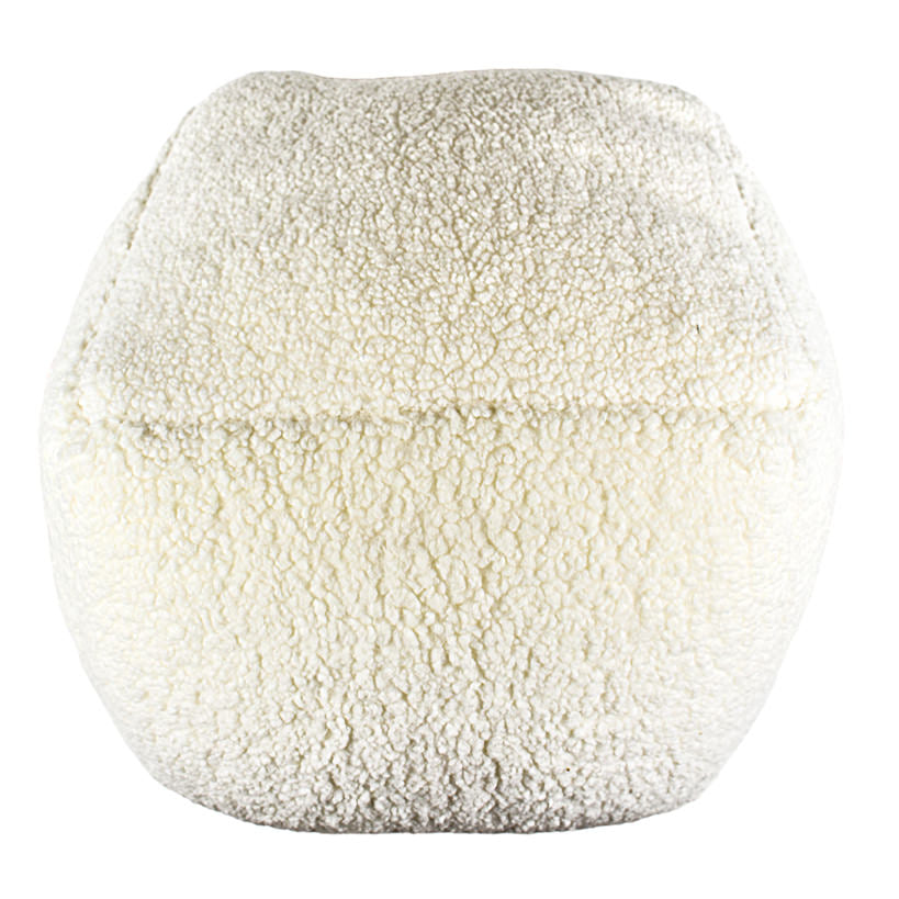 FAUX SHEEPSKIN POUF