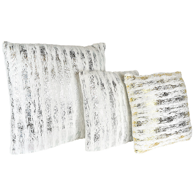 SILVER BRUSHSTROKE PILLOW 42X42