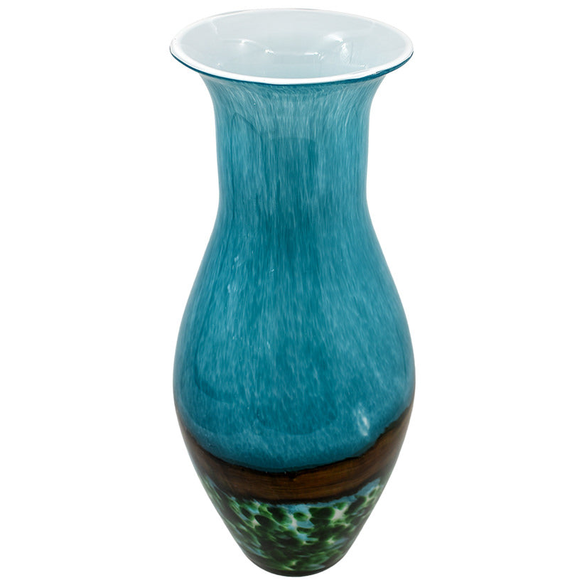 BLUE CRYSTAL VASE