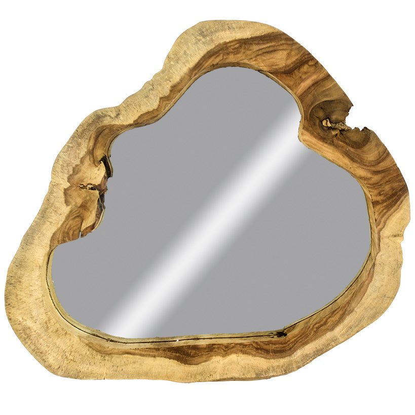 SOUAR WOOD ROUND MIRROR – Elegant Reflection for Every Room