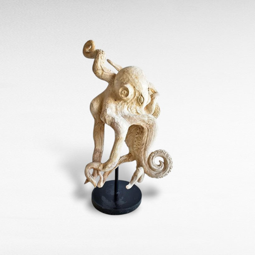 OCTOPUS HANDCARVED TEAK WOOD - Chora Barefoot Luxury Living