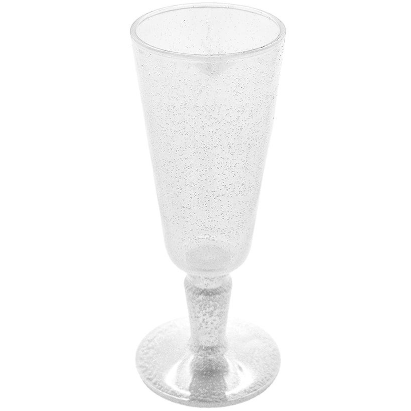 WHITE SYNTHETIC CRYSTAL FLUTE GLASS 8x8x18cm