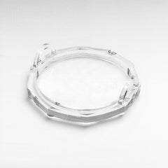 ACRYLIC ROUND TRAY WITH ACRYLIC FINISH - Chora Mykonos