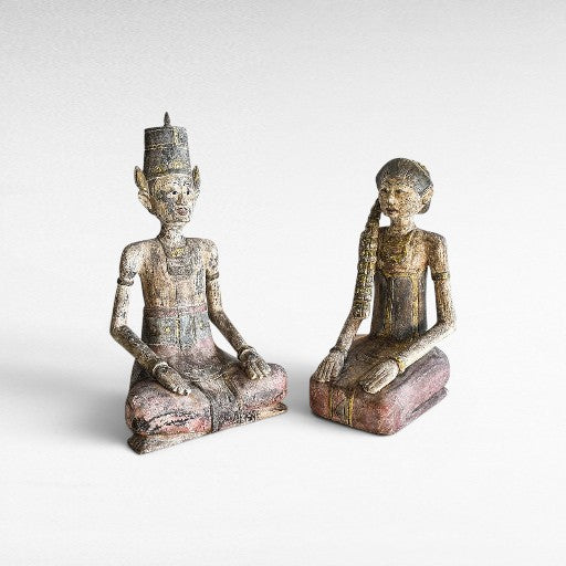 SITTING COUPLE - SET OF 2 MAN: 45x35x85cm, WOMAN: 27x37x65cm - Chora Mykonos