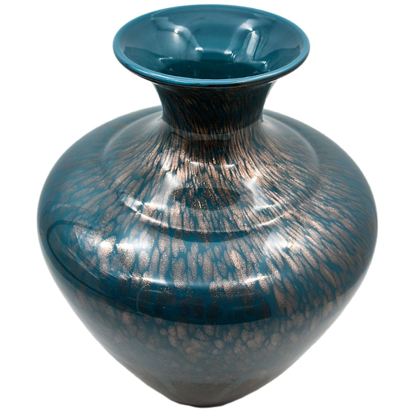 BLUE PATTERN AMPHORA VASE