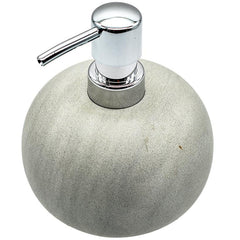 LIGHT GREY OVAL SOAP DISPENSER 15x15x15cm - Chora Mykonos