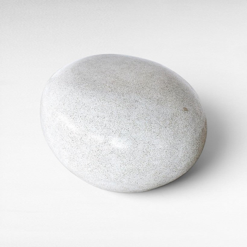 FIBER AND CEMENT STOOL DIRTY WHITE SMALL - Chora Mykonos