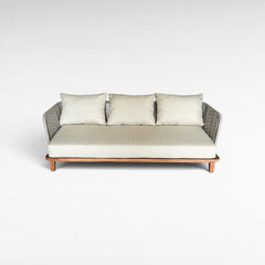 SOFA OVAL W/ ROPE BEIGE 210x100x68cm - Chora Mykonos
