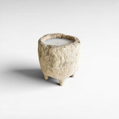 WOODEN BLEACHED CANDLE SMALL - Chora Mykonos