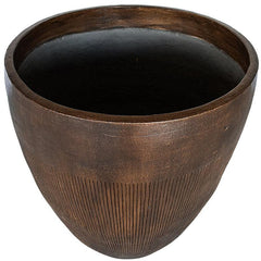 TERACOTTA POT WITH DARK BROWN FINISH - Chora Mykonos