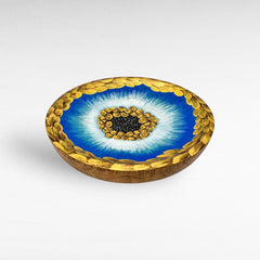 HANDPAINTED TEAK BOWL - Chora Mykonos