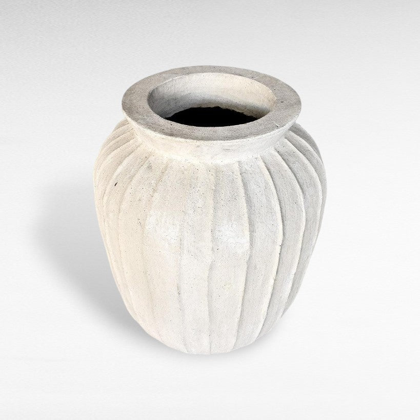 POT WITH LINE VERTICAL - Chora Mykonos