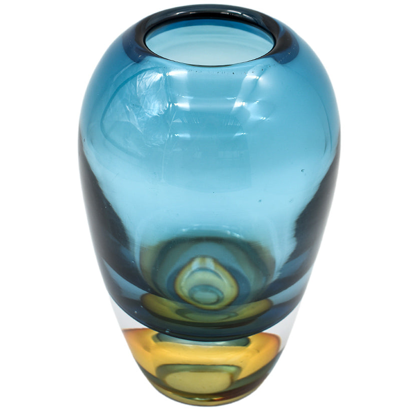 CRYSTAL LIGHT BLUE VASE