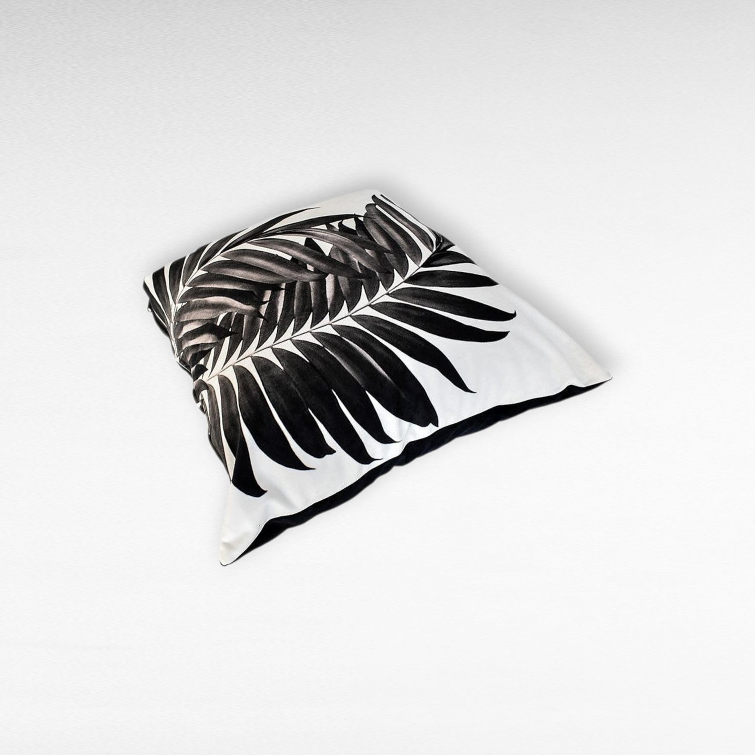 BLACK & WHITE SHAVED VELVET PILLOW - Chora Mykonos
