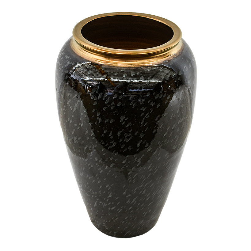 Terracotta Black Pattern Planter – Stylish Elegance for Any Space ✨