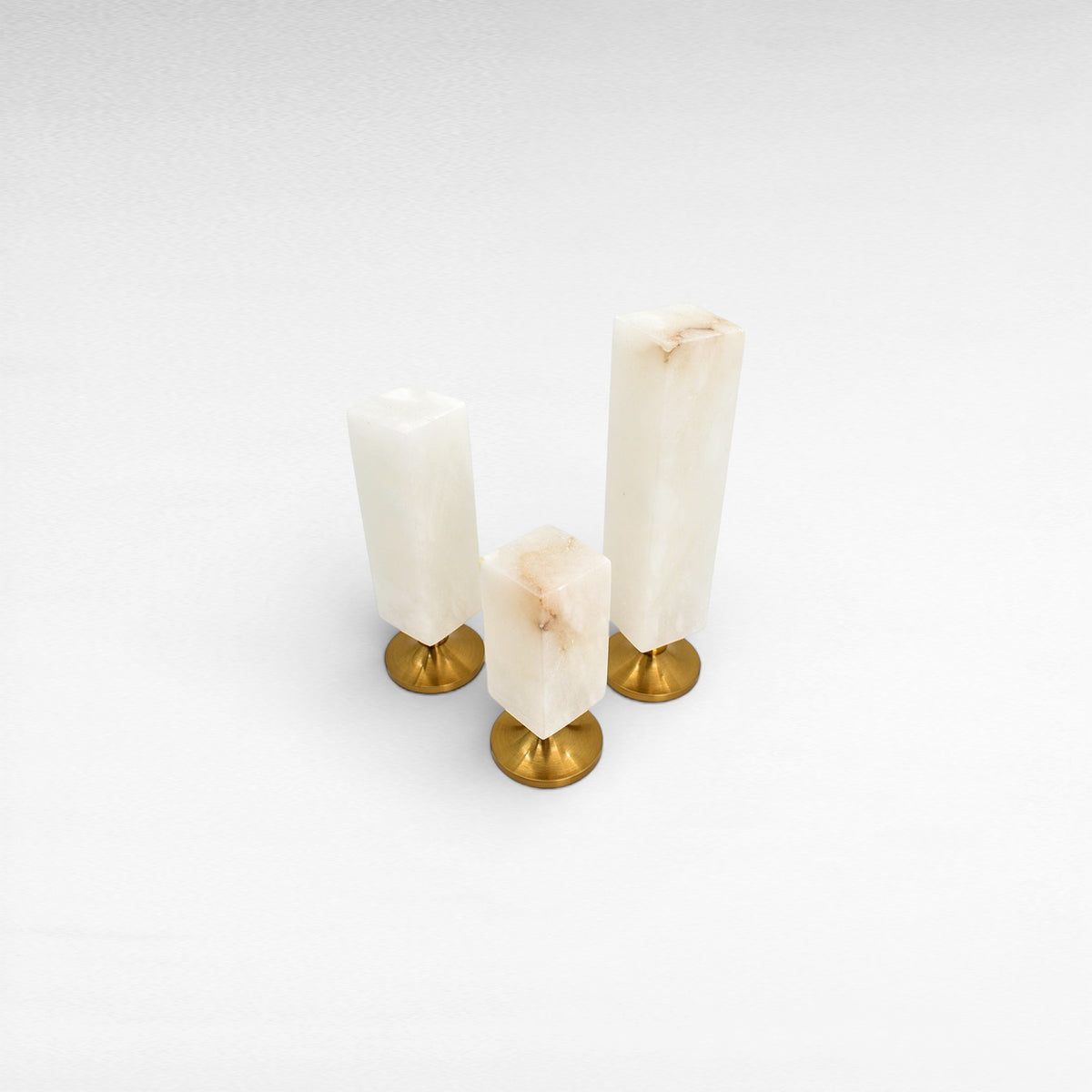 MARBLE CANDLE HOLDER SET OF 3