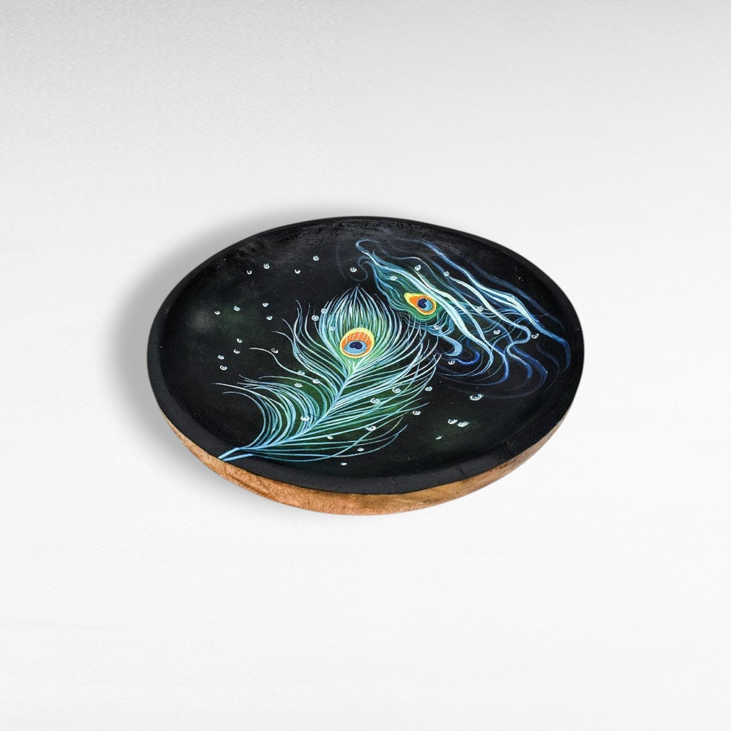 HANDPAINTED TEAK BOWL - Chora Mykonos