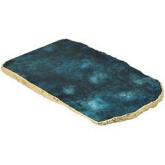 CHEESE BOARD GREEN DYED AGATE - Chora Mykonos