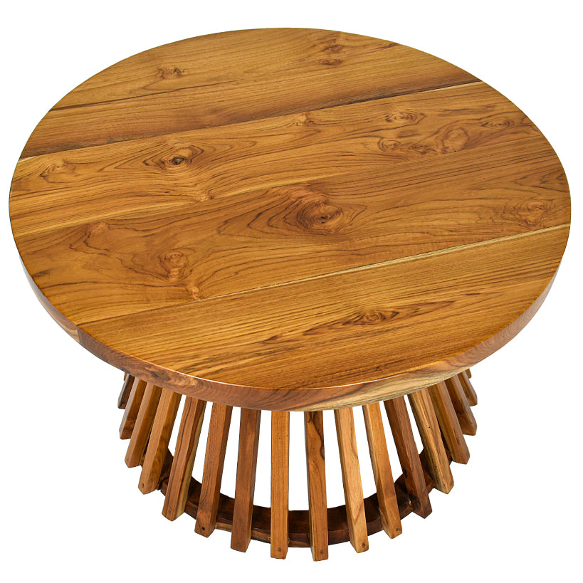 TEAK WOOD NATURAL SIDE TABLE W65 |D65 |H45 CM