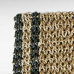 SEAGRASS DOORMAT NATURAL BLACK - Chora Mykonos