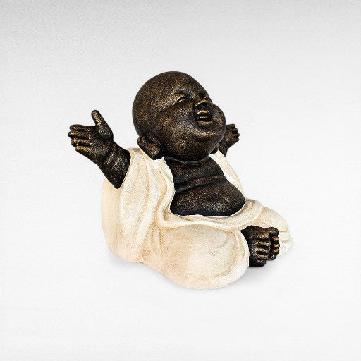 HAPPY MONK WHITE 40 CM H - Chora Mykonos