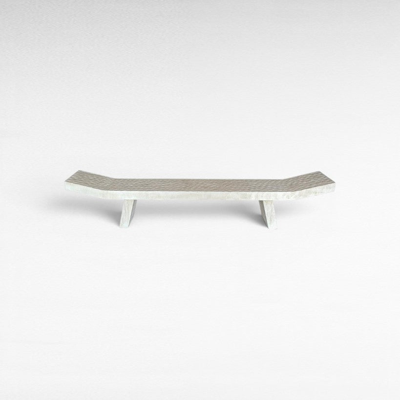 BLEACHED LECHEE BENCH - Chora Mykonos