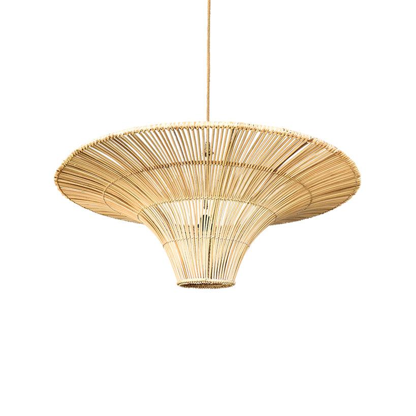 Large Upside Down Bamboo Pendant Light - Chora Barefoot Luxury Living