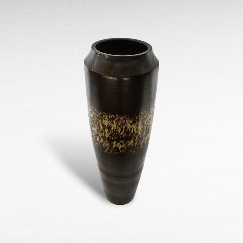 CERAMIC PLANTER WITH ENAMEL PAINTING Φ40 |Η120 CM