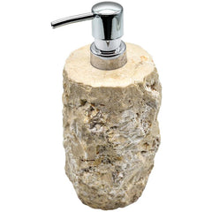 SOAP DISPENSER BEIGE STONE 10x10x22cm - Chora Mykonos