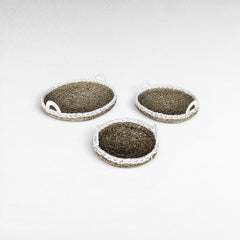TRAY NATURAL AND WHITE SET OF 3 - Chora Mykonos