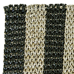 CARPET SYNTHETIC RATTAN NATURAN AND BLACK - Chora Mykonos