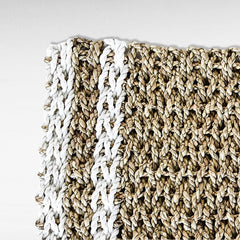 SEAGRASS DOORMAT NATURAL WHITE - Chora Mykonos