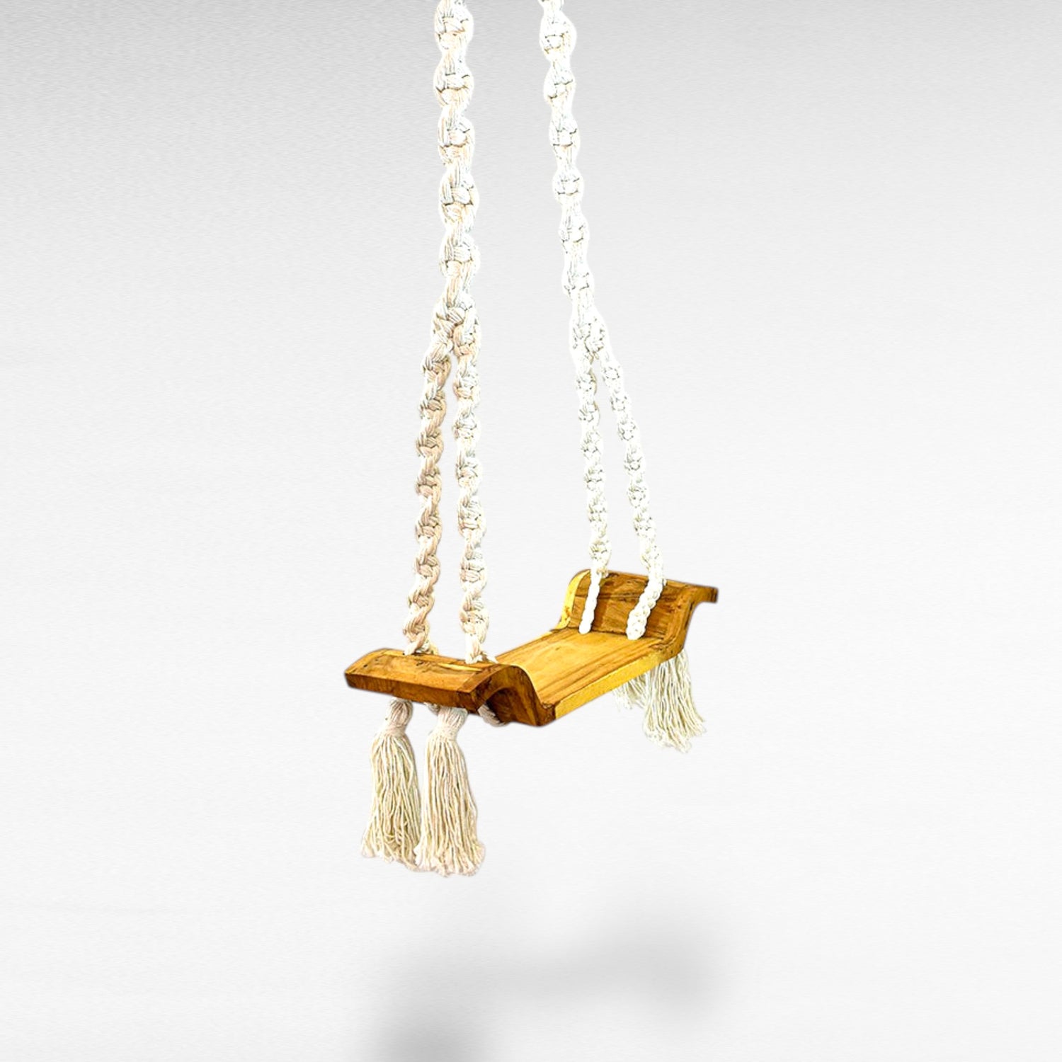 SWING WITH STRING WOOD WHITE