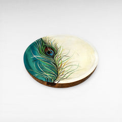 BOWL TEAK WOOD HANDPAINTED - Chora Mykonos