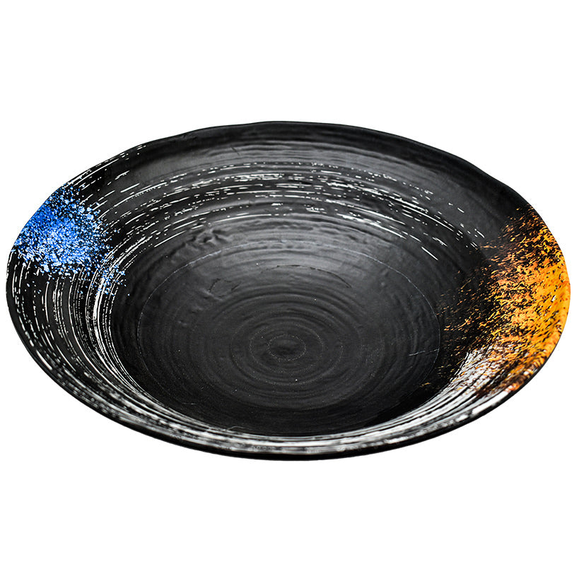 HI END MELAMINE DEEP SERVING TRAY IN BLACK