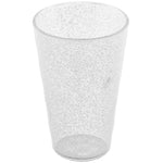 WHITE SYNTHETIC CRYSTAL DRINK GLASS 9x9x14cm