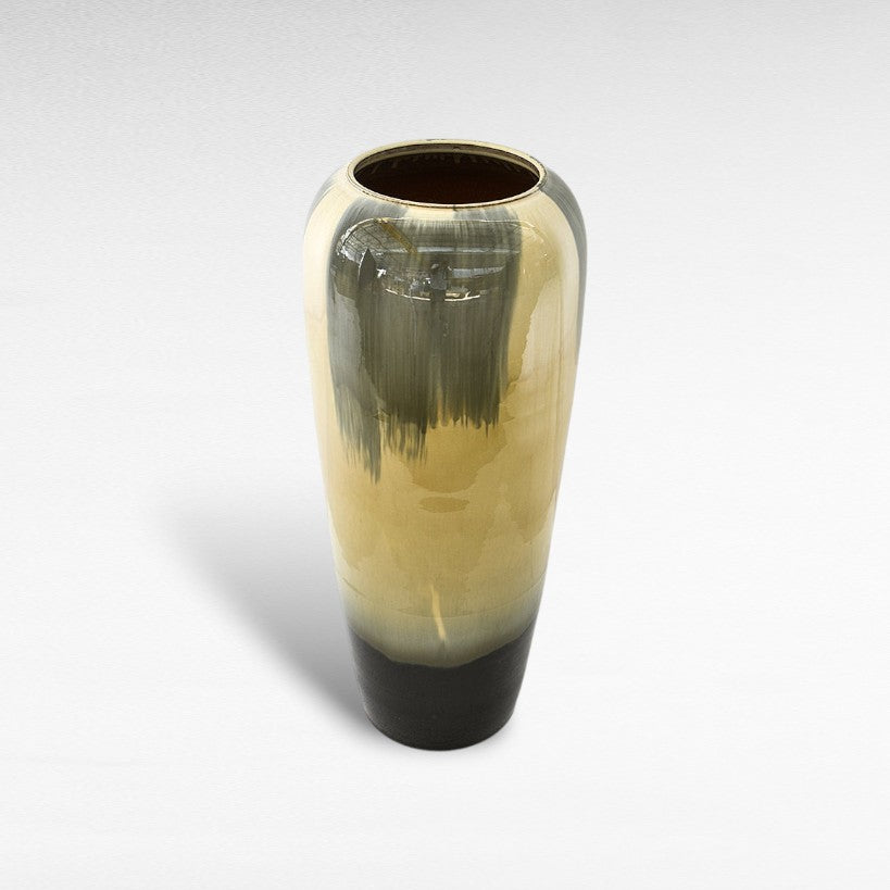CERAMIC PLANTER WITH ENAMEL PAINTING Φ40 |Η90 CM