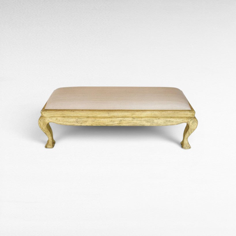 BENCH COLOR NATURAL-BLACK 120x40x45cm - Chora Mykonos