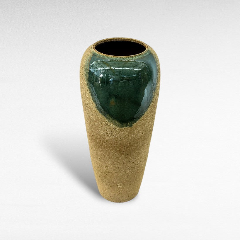 CERAMIC PLANTER WITH ENAMEL PAINTING Φ40 |Η90CM