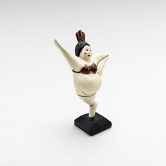 WOODEN BALLERINA 18x12x28cm - Chora Mykonos