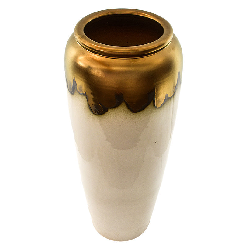 Terracotta Cream / Gold Planter – Stylish Elegance for Vibrant Spaces ✨