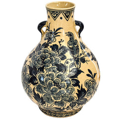 HANDMADE AND HANDPANTED VASE - Chora Mykonos